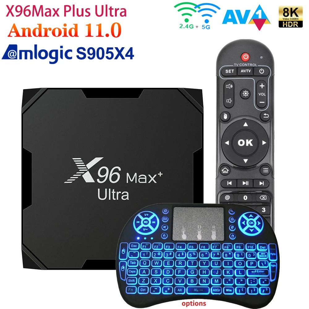 X96 Max Plus Ʈ Ʈ TV ڽ, ȵ̵ 11, Ϸ S905X4, 4GB, 64GB, AV1, 8K , BT4.1, X96Max + 6K ̵ ÷̾, 3D 4K  ڽ